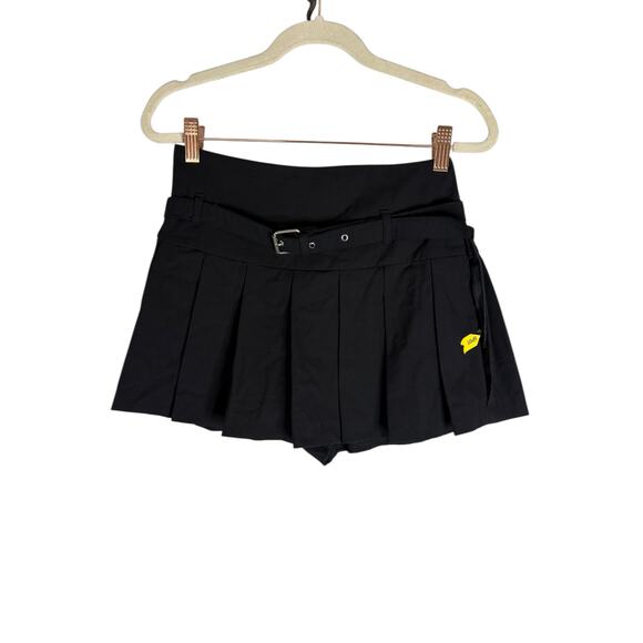 Ceren Ocak Striped Crop Vest and Pleated Skort Set Edgy Chic Streetwear Black S - Picture 13 of 16